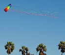 Flying Dyna Kites at Mission Bay Park.